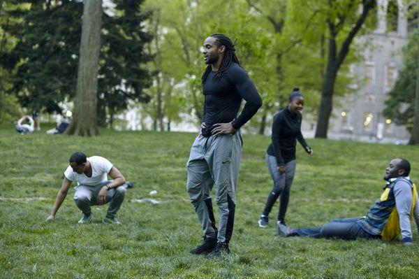 Central Park workout/workshop for AT&T