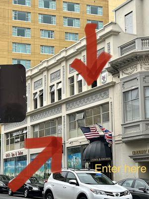 Our new location is in the Ordway Bldg, 2nd floor. The entrance is the doorway to the right of the flags. Take the elevator to floor 2.