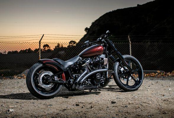 "Cherry Popper" 2018 HD Breakout with Heartland USA Rear Fender Conversion