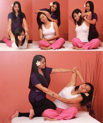 Thai Massage stretching posts.