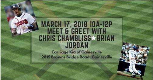 Bring your cameras and an item to get autographed and join us at Carriage Kia in Gainesville for a meet & greet on March 17th! Both Chris Ch