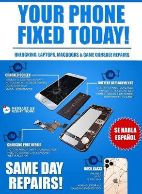 We do far more than screen repairs and much more that iPads.