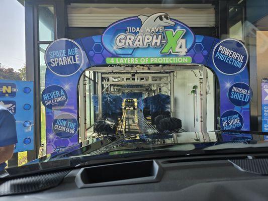 Entering the wash after buying my annual plan