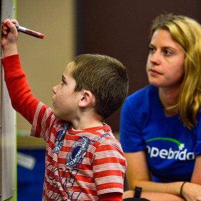 Kiddo doing 1:1 ABA Therapy with RBT.