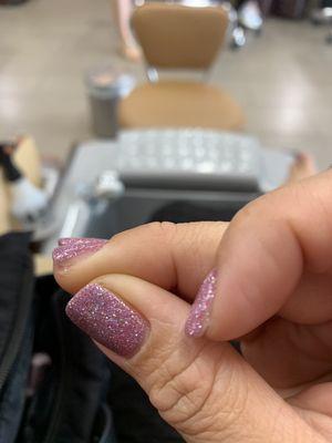 Horrible paint job on both hand and feet