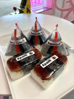 Onigiris: Spicy Tuna, Sukiyaki, Salmon, Spam