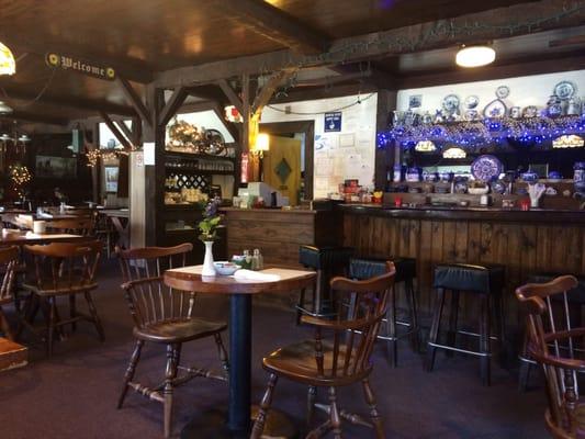 The scenery. Christmas and Halloween all year long! I love it.