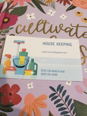 isabell house cleaning