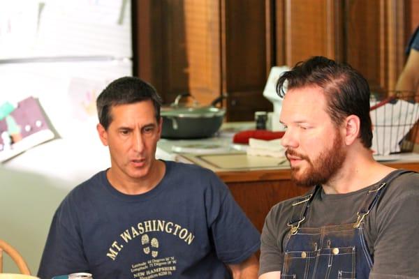 Jim Parrack and director/writer, Tony Savant, on the set of "Red", a Playhouse West-Philadelphia film production