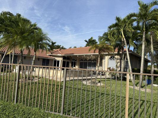 House after soft wash