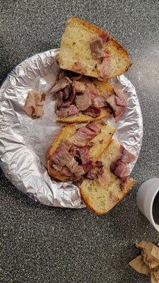 Crap French dip sandwich