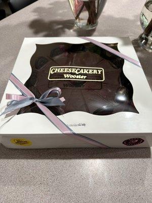 Beautifully boxed cheesecake (cookies n' cream)