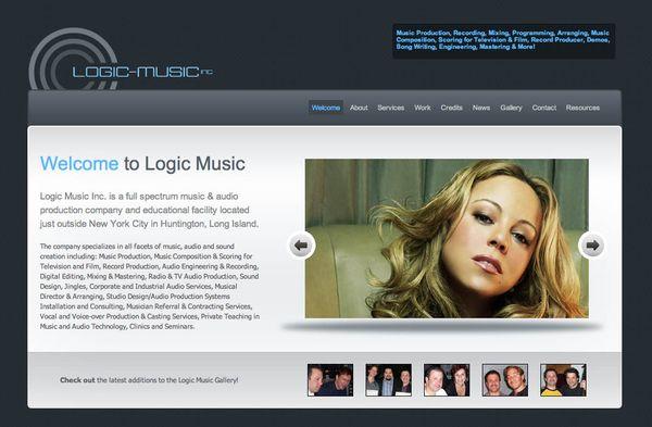 Website design for recording studio.