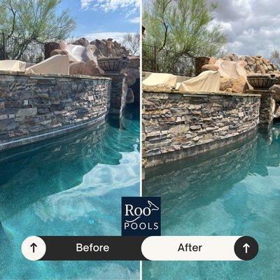 Before/after tile cleaning