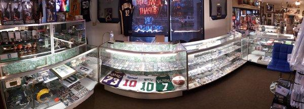 sports collectable section