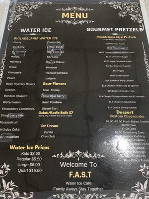 F A S T Water Ice Cafe