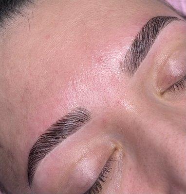 Brow lamination and tinting