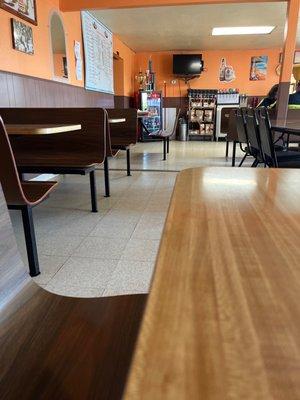 view from far back seat