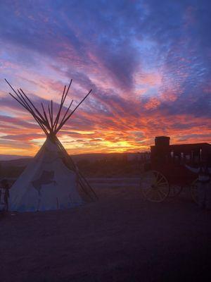 Sunset from the White Hills mining company.