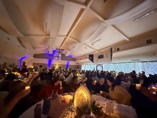 Lighting of the candles.