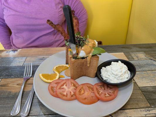 The EGGsplicit box!!! The Hollandaise sauce is to die for, and the box is too pretty to eat.