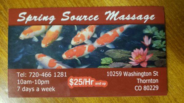 Spring Source Massage