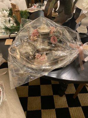 Vintage silver tea pot