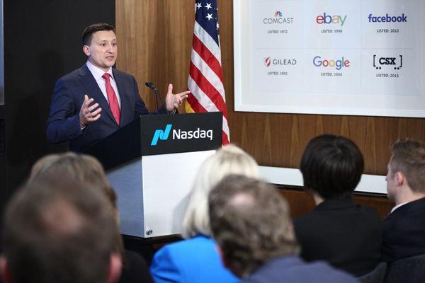 Real Estate Investor, Andrey Sokurec, Speaking to Entrepreneurs at NASDAQ Headquarters
