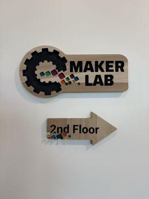 Inside the main door, follow the arrows.