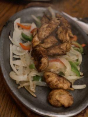 Sizzling chicken - it had steam!