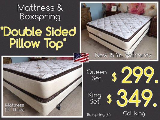 "Double Sided Pillow Top"