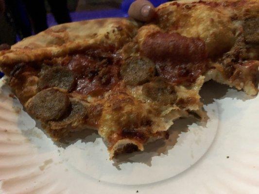 Pizza is pretty legit and crispy!