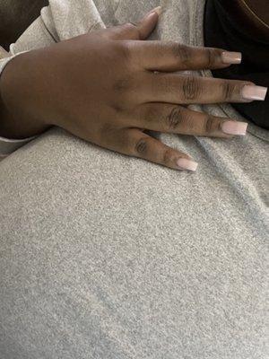 love the creamy pink nail polish