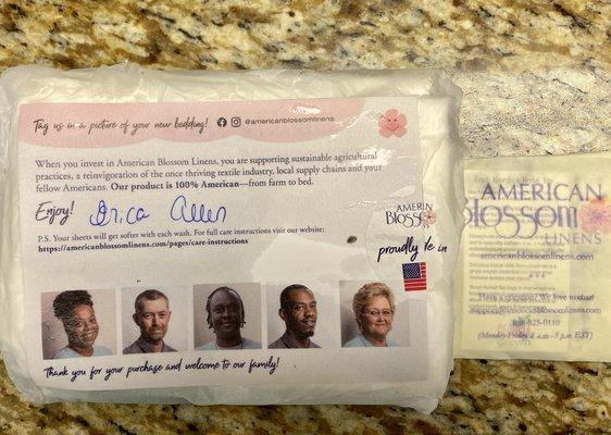 Package of pillow cases