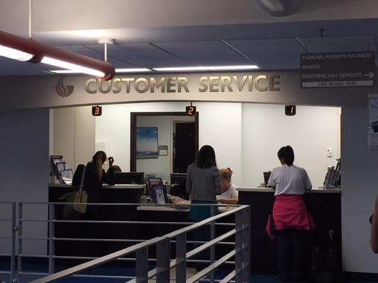 Customer Service window...