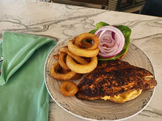 Blackened Redfish sandwich