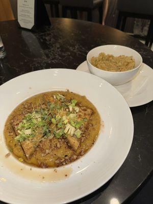 Maple glazed tofu and brown rice