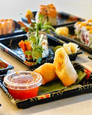Carry-out sushi and poke bowls