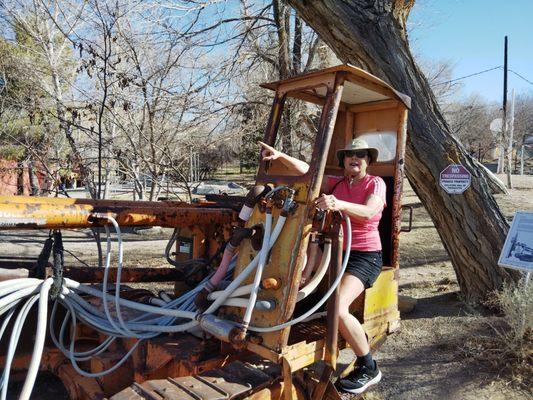 Joyce on the gypsum JOY drill!