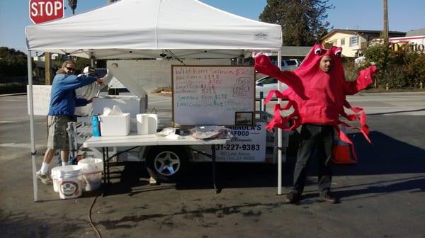 Where it all started, old location in Sea Cliff,& King Crab Chris the dedicated and much appreciated salesman.