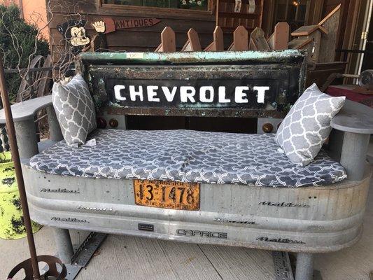 Pick-up truck porch furniture
