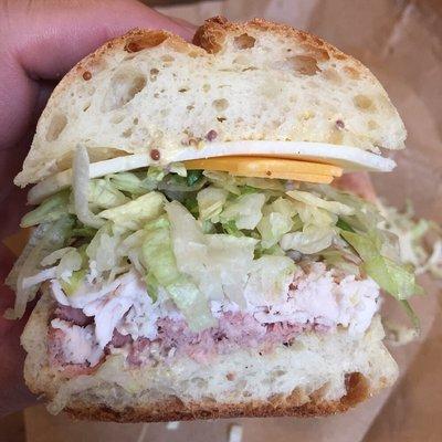 The Dybwad: Roast Beef, Turkey, Provolone. Cheddar, Lettuce, Mayo & Mustard
