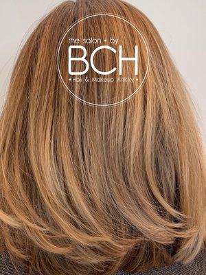 Long layered haircut.