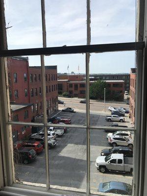 Natural lighting and views of Main St.