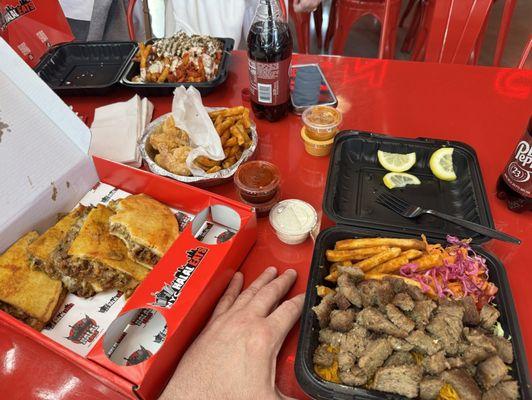 Lamb platter Mixed platter Steak Fajitas