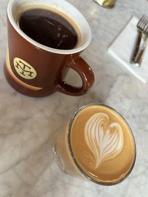 Espresso and a Cortado