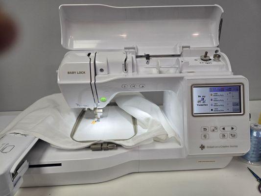 Machine Embroidery! Snoopy Valentine on a tea towel