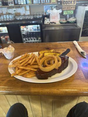 Cowboy brisket steak