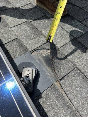 Another ripped shingle from poor workmanship