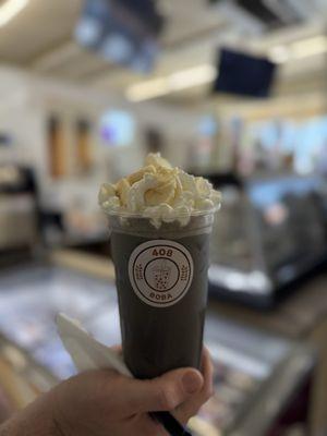 Banana Black Sesame Milk Tea